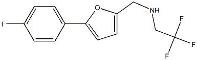 {[5-(4-fluorophenyl)furan-2-yl]methyl}(2,2,2-trifluoroethyl)amine 化学構造式