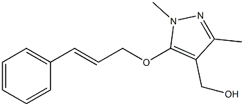 {1,3-dimethyl-5-[(3-phenylprop-2-en-1-yl)oxy]-1H-pyrazol-4-yl}methanol