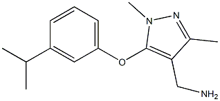 {1,3-dimethyl-5-[3-(propan-2-yl)phenoxy]-1H-pyrazol-4-yl}methanamine 结构式