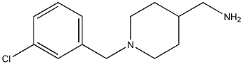 {1-[(3-chlorophenyl)methyl]piperidin-4-yl}methanamine Structure