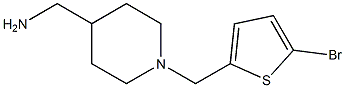 {1-[(5-bromothiophen-2-yl)methyl]piperidin-4-yl}methanamine Structure