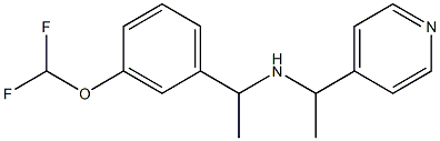 {1-[3-(difluoromethoxy)phenyl]ethyl}[1-(pyridin-4-yl)ethyl]amine Struktur