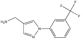 {1-[3-(trifluoromethyl)phenyl]-1H-pyrazol-4-yl}methylamine,,结构式