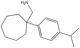 {1-[4-(propan-2-yl)phenyl]cycloheptyl}methanamine 结构式