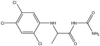{2-[(2,4,5-trichlorophenyl)amino]propanoyl}urea,,结构式