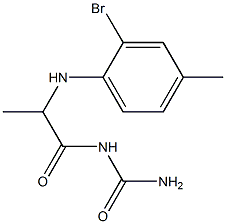 {2-[(2-bromo-4-methylphenyl)amino]propanoyl}urea Structure