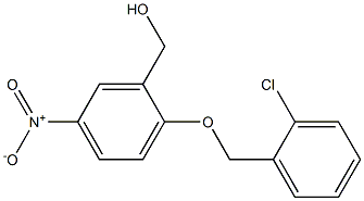 {2-[(2-chlorophenyl)methoxy]-5-nitrophenyl}methanol,,结构式