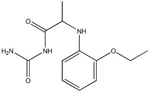 {2-[(2-ethoxyphenyl)amino]propanoyl}urea 化学構造式