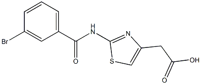 {2-[(3-bromobenzoyl)amino]-1,3-thiazol-4-yl}acetic acid Structure