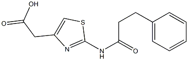 {2-[(3-phenylpropanoyl)amino]-1,3-thiazol-4-yl}acetic acid Structure
