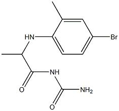{2-[(4-bromo-2-methylphenyl)amino]propanoyl}urea Struktur