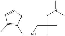 {2-[(dimethylamino)methyl]-2-methylpropyl}[(3-methylthiophen-2-yl)methyl]amine,,结构式