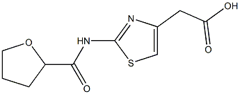 {2-[(tetrahydrofuran-2-ylcarbonyl)amino]-1,3-thiazol-4-yl}acetic acid 结构式