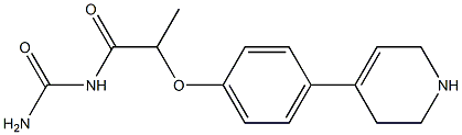 {2-[4-(1,2,3,6-tetrahydropyridin-4-yl)phenoxy]propanoyl}urea Structure