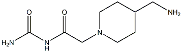{2-[4-(aminomethyl)piperidin-1-yl]acetyl}urea 化学構造式