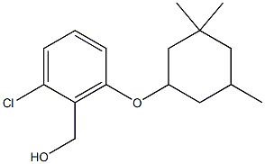 {2-chloro-6-[(3,3,5-trimethylcyclohexyl)oxy]phenyl}methanol 结构式