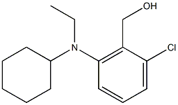 {2-chloro-6-[cyclohexyl(ethyl)amino]phenyl}methanol,,结构式