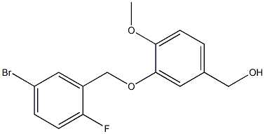 {3-[(5-bromo-2-fluorophenyl)methoxy]-4-methoxyphenyl}methanol Structure