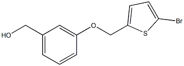 {3-[(5-bromothiophen-2-yl)methoxy]phenyl}methanol,,结构式