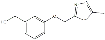 {3-[(5-methyl-1,3,4-oxadiazol-2-yl)methoxy]phenyl}methanol Struktur