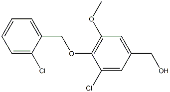 {3-chloro-4-[(2-chlorophenyl)methoxy]-5-methoxyphenyl}methanol