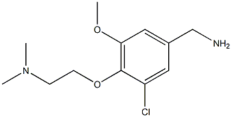 {3-chloro-4-[2-(dimethylamino)ethoxy]-5-methoxyphenyl}methanamine,,结构式