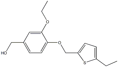{3-ethoxy-4-[(5-ethylthiophen-2-yl)methoxy]phenyl}methanol 结构式