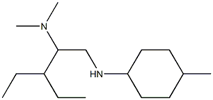 {3-ethyl-1-[(4-methylcyclohexyl)amino]pentan-2-yl}dimethylamine Structure