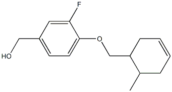 {3-fluoro-4-[(6-methylcyclohex-3-en-1-yl)methoxy]phenyl}methanol 结构式