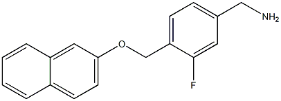 {3-fluoro-4-[(naphthalen-2-yloxy)methyl]phenyl}methanamine Structure