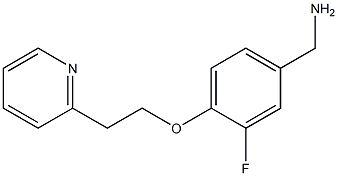{3-fluoro-4-[2-(pyridin-2-yl)ethoxy]phenyl}methanamine 结构式