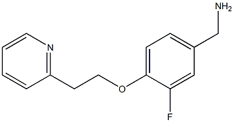 {3-fluoro-4-[2-(pyridin-2-yl)ethoxy]phenyl}methanamine|