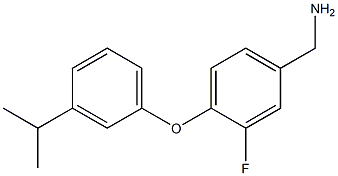 {3-fluoro-4-[3-(propan-2-yl)phenoxy]phenyl}methanamine 结构式