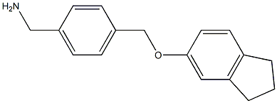 {4-[(2,3-dihydro-1H-inden-5-yloxy)methyl]phenyl}methanamine