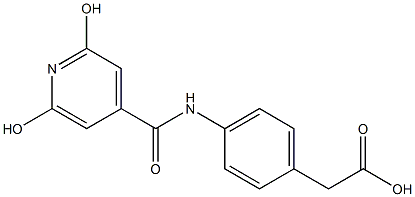 {4-[(2,6-dihydroxyisonicotinoyl)amino]phenyl}acetic acid