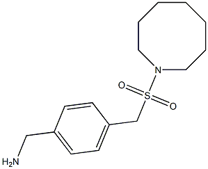 {4-[(azocane-1-sulfonyl)methyl]phenyl}methanamine 结构式