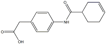 {4-[(cyclohex-3-en-1-ylcarbonyl)amino]phenyl}acetic acid,,结构式