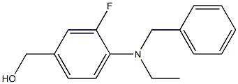 {4-[benzyl(ethyl)amino]-3-fluorophenyl}methanol,,结构式