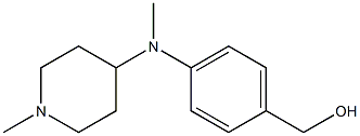 {4-[methyl(1-methylpiperidin-4-yl)amino]phenyl}methanol 化学構造式