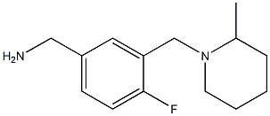 {4-fluoro-3-[(2-methylpiperidin-1-yl)methyl]phenyl}methanamine 化学構造式