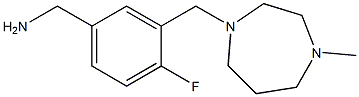 {4-fluoro-3-[(4-methyl-1,4-diazepan-1-yl)methyl]phenyl}methanamine,,结构式