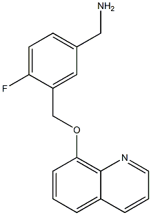 {4-fluoro-3-[(quinolin-8-yloxy)methyl]phenyl}methanamine