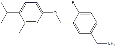 {4-fluoro-3-[3-methyl-4-(propan-2-yl)phenoxymethyl]phenyl}methanamine Struktur
