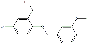 {5-bromo-2-[(3-methoxyphenyl)methoxy]phenyl}methanol Structure