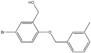 {5-bromo-2-[(3-methylphenyl)methoxy]phenyl}methanol 结构式