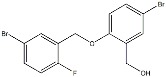 {5-bromo-2-[(5-bromo-2-fluorophenyl)methoxy]phenyl}methanol Structure