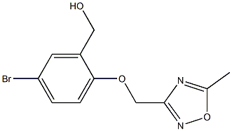 {5-bromo-2-[(5-methyl-1,2,4-oxadiazol-3-yl)methoxy]phenyl}methanol Structure