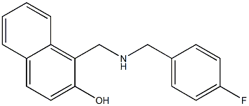 1-({[(4-fluorophenyl)methyl]amino}methyl)naphthalen-2-ol 结构式