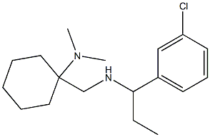 1-({[1-(3-chlorophenyl)propyl]amino}methyl)-N,N-dimethylcyclohexan-1-amine,,结构式