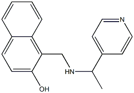 1-({[1-(pyridin-4-yl)ethyl]amino}methyl)naphthalen-2-ol,,结构式